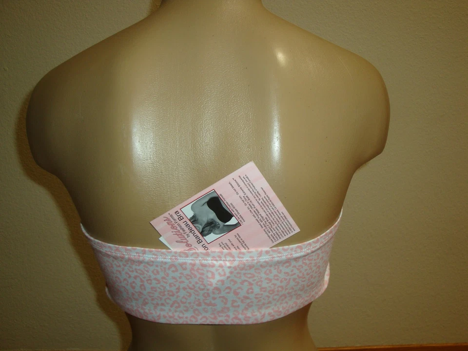 Nuevo Sujetador Solutions by Fashion Forms Algodón Bandeau Sin Alambres Rosa Animal L Foto 3 de 3