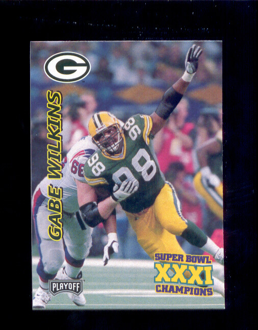 1997 Playoff GABE WILKINS Green Bay Packers Super Bowl XXXI Card