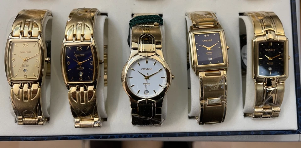 Konvolut 15 Stück Cavadini Unisex-Uhren Sehr Hübsch Designer Vergoldet - Bild 4 von 4