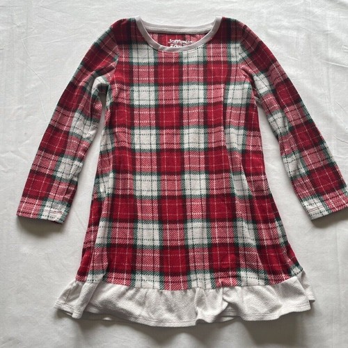 Jammies For Your Families Holiday Plaid Fleece Nightgown Size 5/6 - Picture 2 of 5