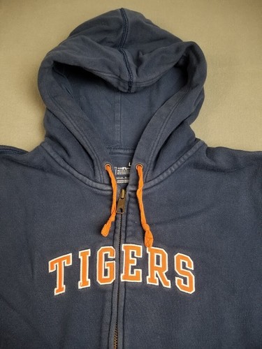 Nike Detroit Tigers Hoodie Youth L Zip Blue MLB Baseball Swoosh Logo Sweatshirt - Picture 2 of 21