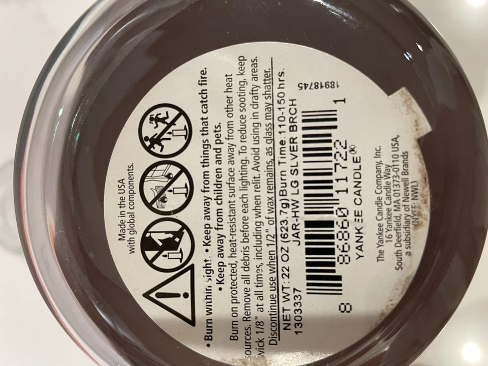 Yankee Candle 'Silver Birch' Scent Large Single Wick- New - Image 4 of 4