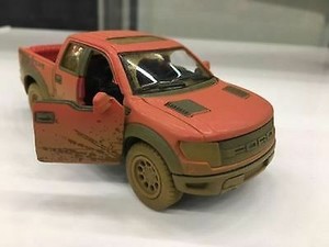 Kinsmart 5 Ford F 150 Svt Raptor Supercrew Muddy Diecast Model Toy 1 46 Red