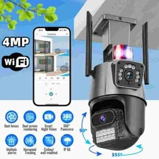Dual Lens HD 1080P WiFi IP Camera Wireless Outdoor CCTV PTZ Home Security Cam