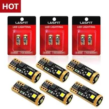 LASFIT Super White T10 168 LED Car Interior License Plate Dome Map Light Bulbs