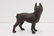 Farmhouse Antique Iron Boston Terrier Dog Statue Door Stop #54483