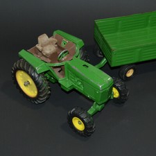 Vintage Ertl John Deere Toy Die Cast Tractor 1/16 Scale w/ Trailer Made in USA