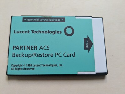 Avaya Lucent Partner ACS Backup/Restore PC Card 97 DR 09