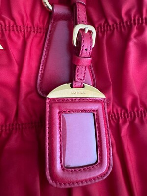 PRADA Tessuto Tote Gaufre Red Nylon Satchel Bag | eBay