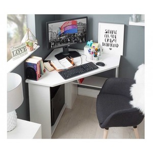 kids white corner desk