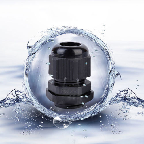 20pc PG13.5 Black Waterproof Nylon Black Cable Gland with Gasket and Lock Nut US - Picture 3 of 7