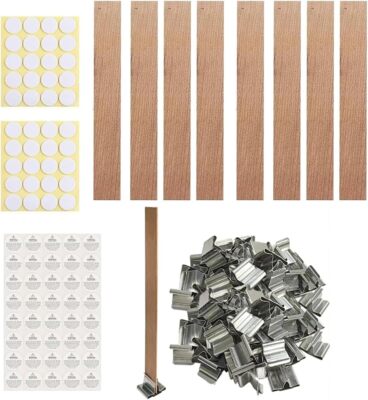 230 PACK Wooden Wicks Kit Natural Crackling Wood Wicks for DIY Candle Making NEW