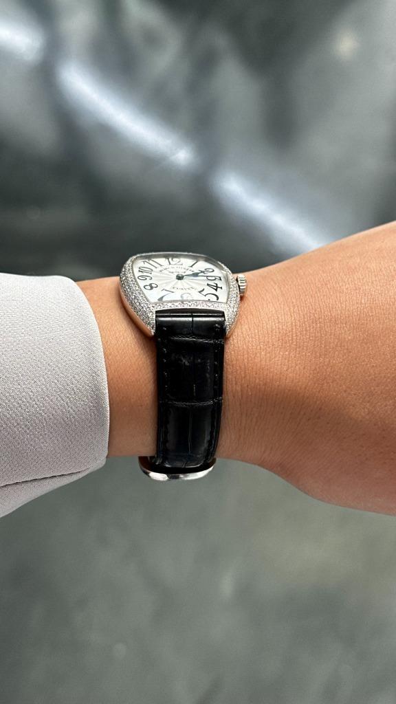 FRANCK MULLER 7502 Limited Edition 18k White Gold Pave