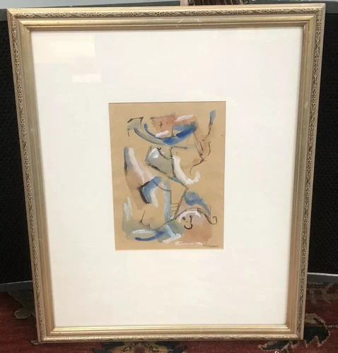 Theodore Wassmer Watercolor Painting Framed
