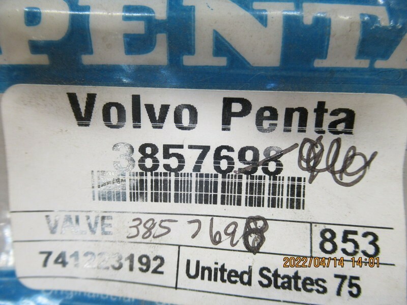 E85 Genuine Volvo Penta Marine 3857698 Valve OEM New Factory Boat AXVH70カムリ！オリジナルストレートマフラー！リアピースデュアル
