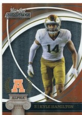 2021 Wild Card Alumination Collegiate Alpha Kyle Hamilton Rookie 65/99. rookie card picture