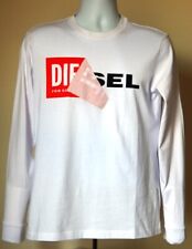 DIESEL Men's Large T-Diego - QA Long Sleeve T-shirt White L for 