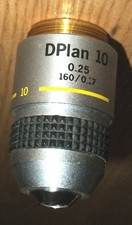 Olympus Microscope Objective Lens DPlan (D Plan) 10x 0.25 NA 160/0.17 