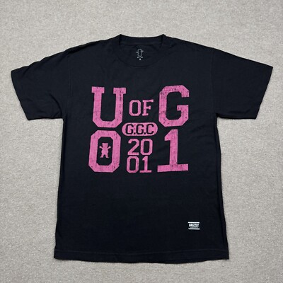 Grizzly Griptape Men's Shirt Size M Black Short Sleeve Graphic Tee Streetwear