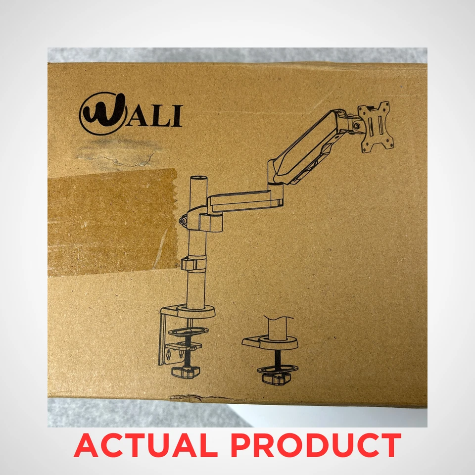 WALI Single Monitor Mount Arm Holds Screen Up to 32 in 22lbs Fully Adjustable - Image 4 of 4