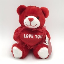 Dan Dee Red Teddy Bear Love You Heart Plush Stuffed Shimmer Valentine's Day 7  