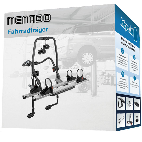 FüR Mazda 6 Fliessheck 02-08 Menabo FahrradträGer Stand Up 2 FüR Heckklappe NEU-image