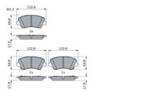 Bremsbelagsatz, Scheibenbremse 0 986 424 863 Bosch FüR Hyundai KIA