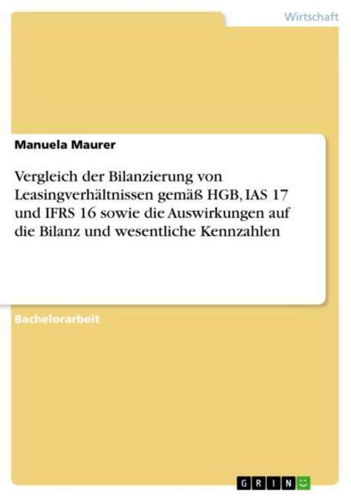Thumbnail - Vergleich Der Bilanzierung Von Leasingverhältnissen Gemäß Hg ...