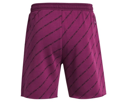 Under Armour Project Rock Shorts Mens L Purple AOP Icon Graphic Print - Picture 2 of 5