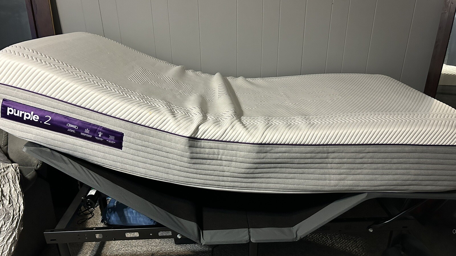 Twin size mechanical hospital bed with Purple mattress eBay
