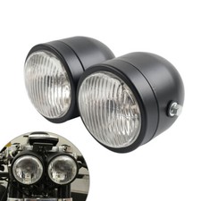 Universal Motorcycle Twin Headlight Double Dual Lamp Dirt Bike Street Fighter et