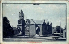 1908. METHODIST CHURCH. ARGOS, IND. POSTCARD. SZ3