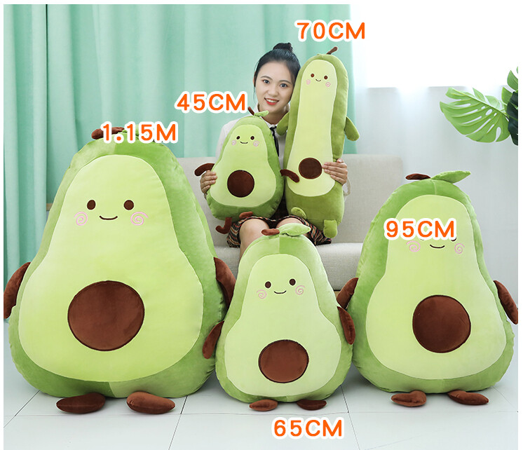 Cute Avocado Stuffed Plush Toys Soft Doll Pillow Kids Birthday