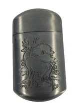 Philip Morris Cigarettes Portable Metal Litter Device Pocket Ashtray Deer New