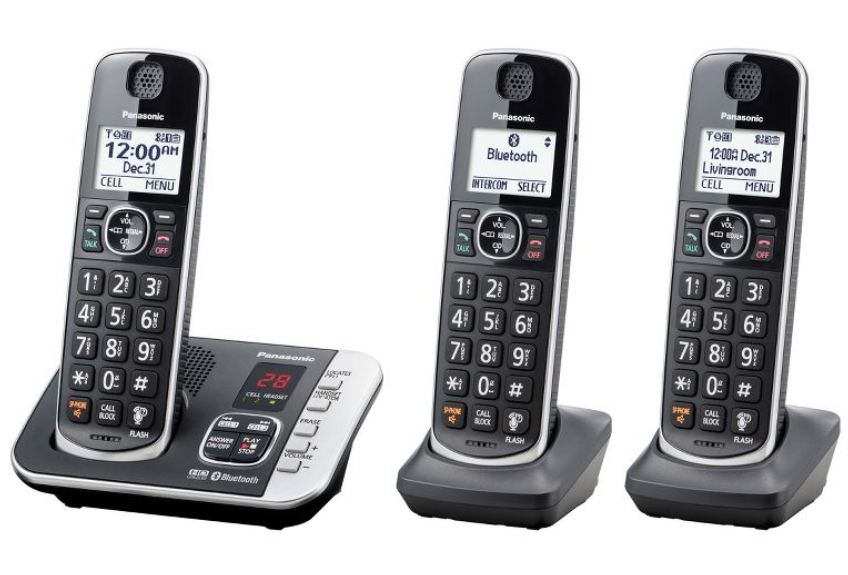 Panasonic KX-TGE663B HD Link to Cell Cordless Telephone with 3 