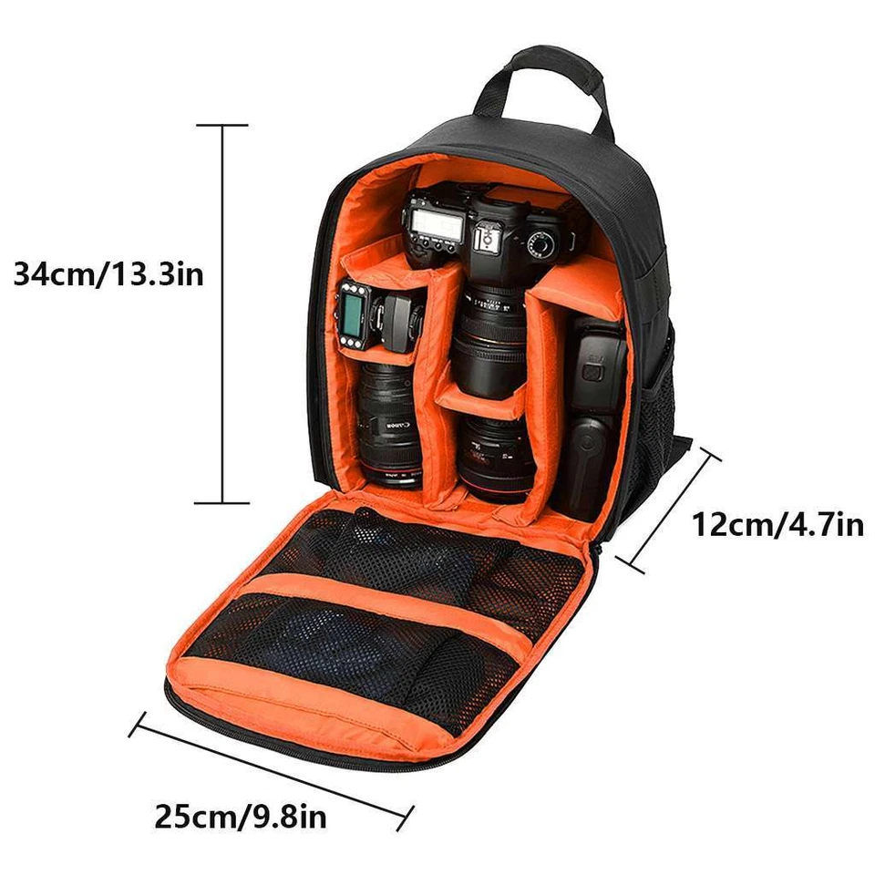 Mochila grande para cámara bolso de hombro estuche para Canon Nikon Sony DSLR y sin espejo Foto 3 de 4