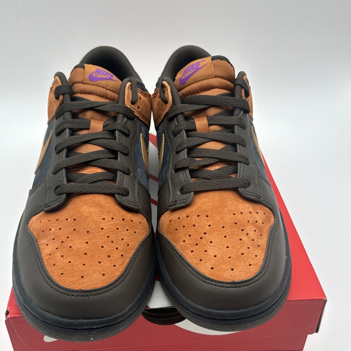 Size 10.5 - Nike Dunk Low Premium Cider Orange Suede Purple 