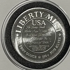 Montana Big Sky Country Mother Lode Coin 1 Troy Oz .999 Fine Silver Round Medal