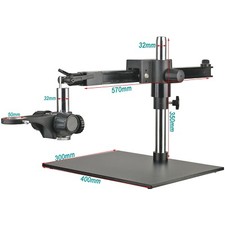 Microscope Cross-Arm Bracket: 50mm Lens, Focus Frame, 330mm Movement Range