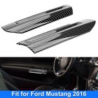 Carbon Fiber Interior Door Armrest Decor Cover Trim For Ford Mustang 2015-2024