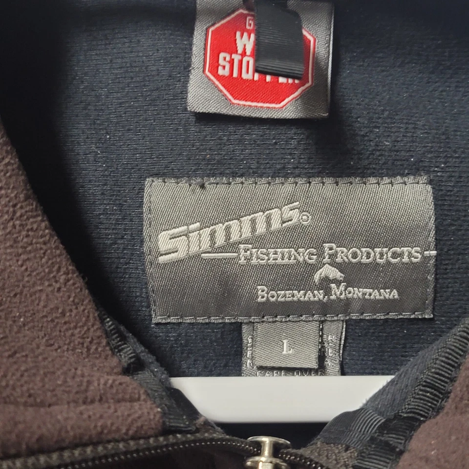 Simms Fly Fishing Vest Mens Large Brown Fleece Soft Shell Goretex Outdoor O96 - Image 2 of 4