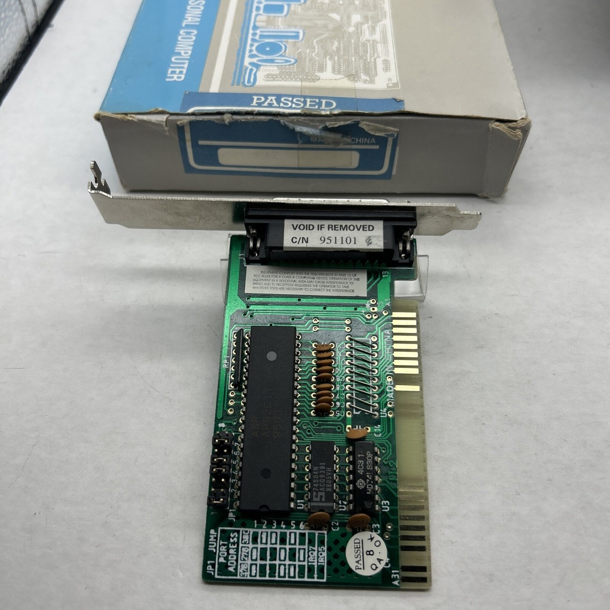 NEW 8bit ISA PARALLEL PORT Card Addressable IRQ 8-Bit PC XT AT