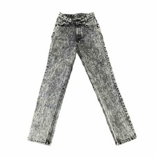 Levis 705 Vintage 80s - 90s Acid Wash GrayBlack 26x30 Student Jeans USA