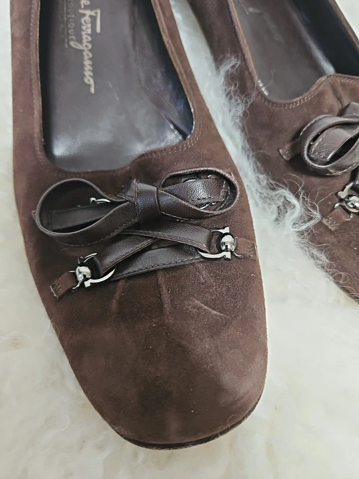 Ferragamo Bombas Gamuza 8.5 B Foto 2 de 4