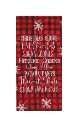 Christmas List Decorative Kitchen Towel (25'' x 15'')