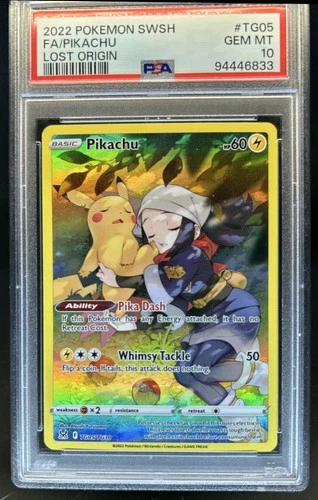 2022 Pokemon SWSH Lost Origin Pikachu Trainer Gallery #TG05/TG30 PSA 10 GEM MINT