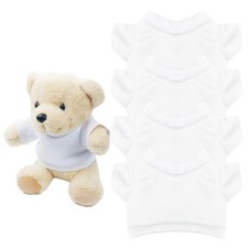 4 PCS Stuffed Bear Basic T Shirt Clothes for 10-12Inch, T Shirt Classic Crew ...