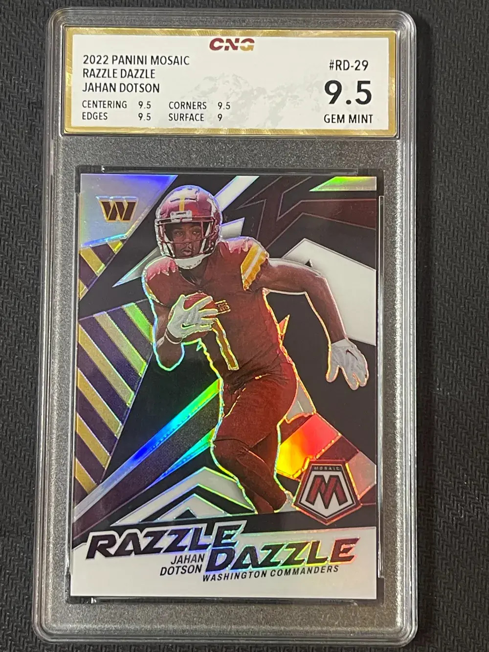 2022 Mosaic Jahan Dotson Razzle Dazzle Rookie RC #RD-29 SSP CASE HIT Eagles JP