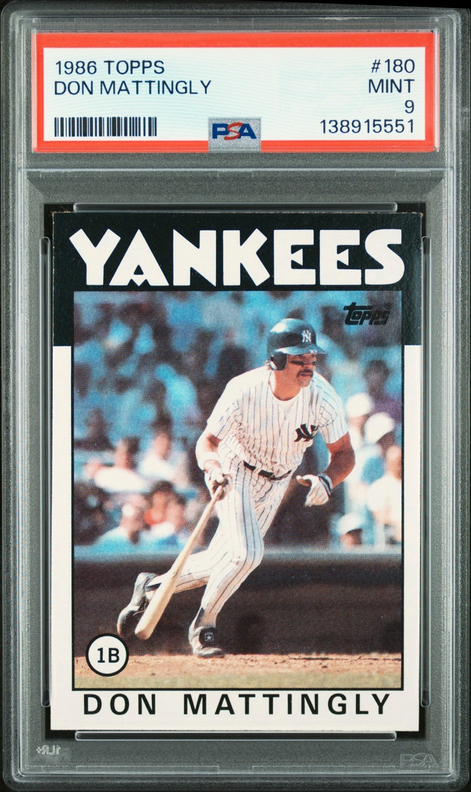 1986 Topps #180 Don Mattingly PSA 9 MINT! Awesome Card!