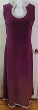 Vintage 70s Handmade Purple Faded Velvet Gown Sz L/XL Formal Prom Drag Boho
